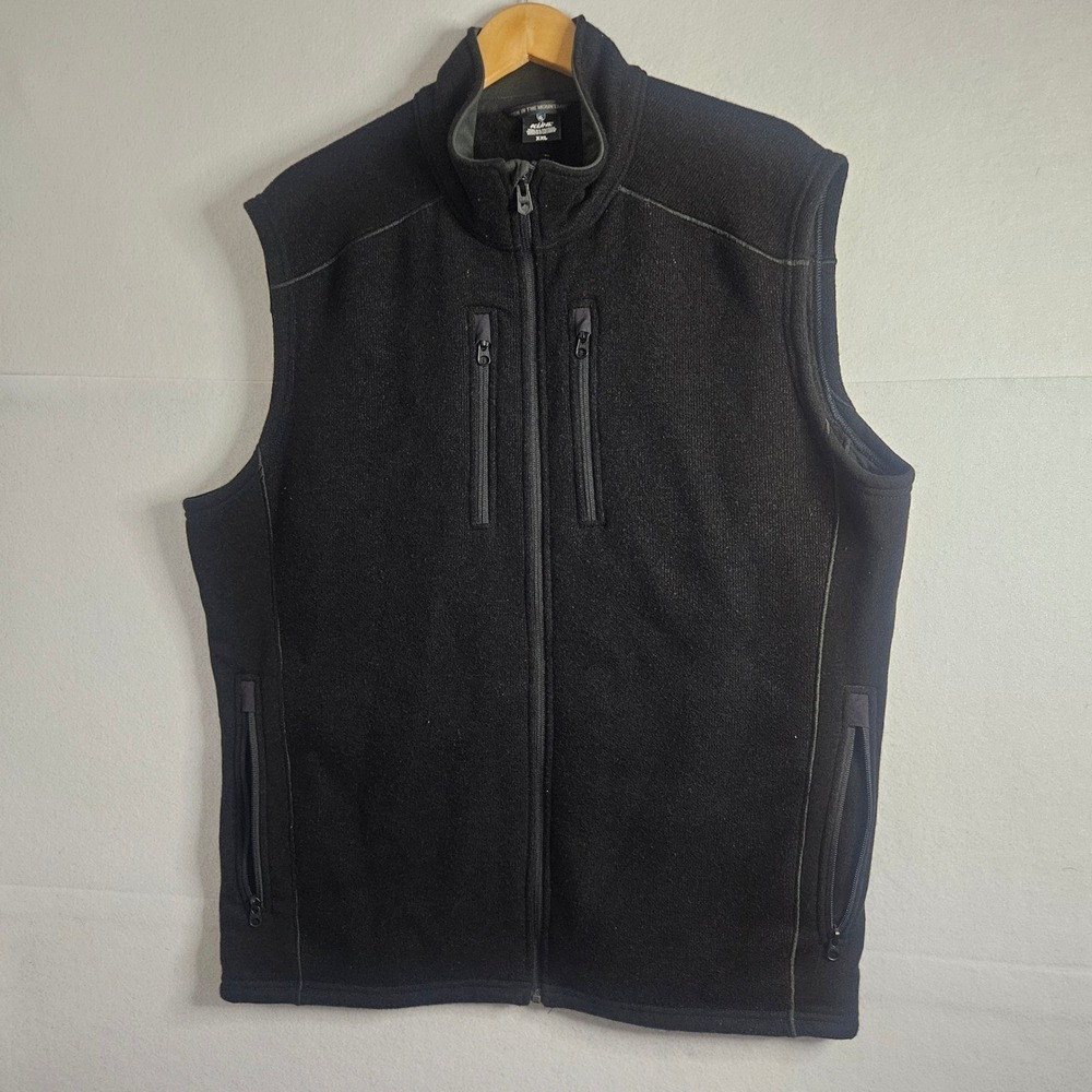 Kuhl Interceptr Fleece Vest Mens XXL Black Full Zip Pockets RN 108846